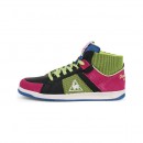 Le Coq Sportif Toulouse Mid Noir/Multicolore - Chaussures Basket Montante Femme Personnalisé